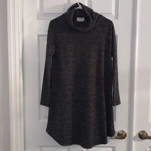 Everly Long Sleeve Gray Shift Dress - Size Small
